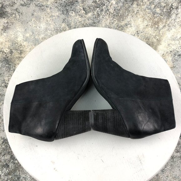 BP Women's Size 9M Trolley Black Leather High Heel Side Zip Ankle Booties Boots - Picture 9 of 15